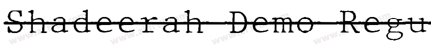 Shadeerah Demo Regul字体转换